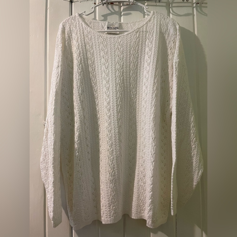 BENTLEY vintage(90’s) open knit sweater-??X-large?? Like new